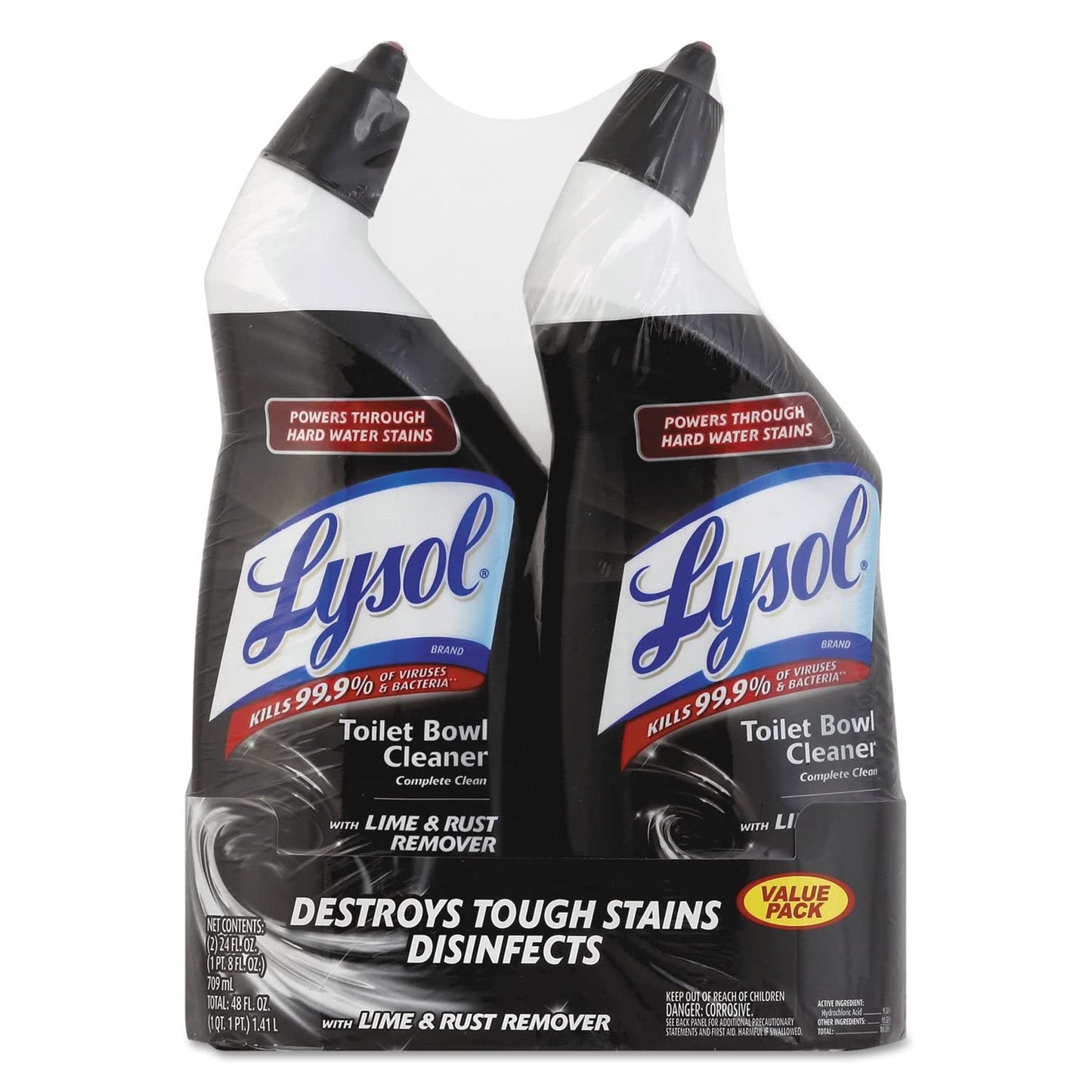 Lysol 89957pk Disinfectant Toilet Bowl Cleaner Wlimerust Remover Wintergreen 24oz 2pack