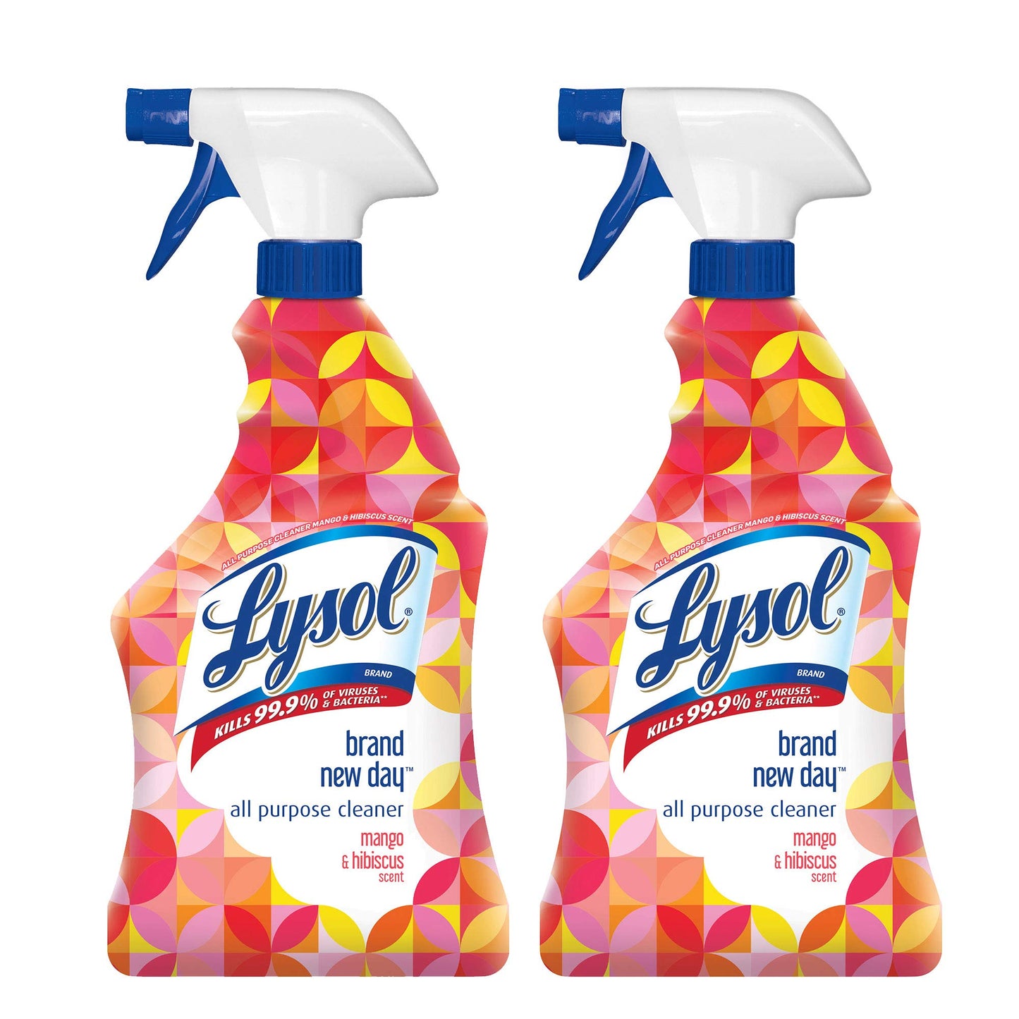 Lysol All Purpose Cleaner - Trigger - Mango & Hibiscus 22 Oz (pack Of 2)