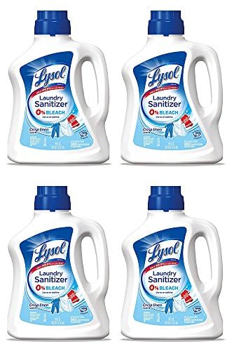 Lysol Laundry Uqccd Sanitizer Additive, Crisp Linen, 90 Ounce (4 Pack)