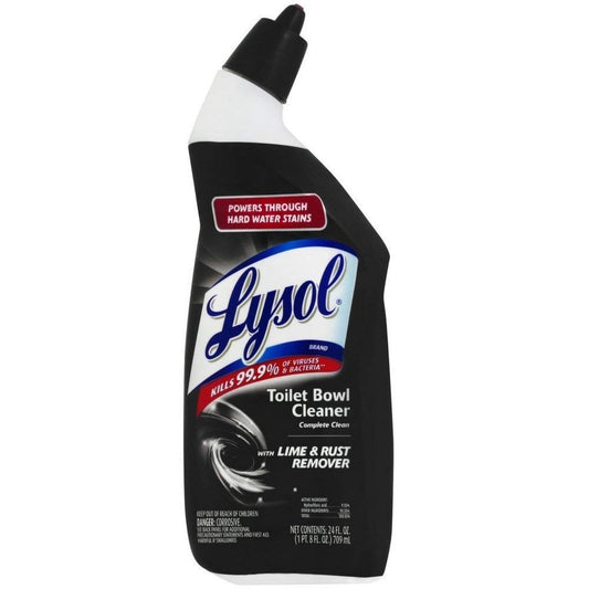 Lysol Toilet Bowl Cleaner With Lime And Rust Remover, 24 Oz (pack Of 6)