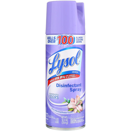 Lysol Disinfectant Spray Early Morning Breeze Scent Aerosol Spray 12.5 Oz