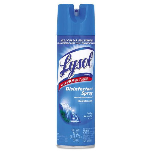 Lysol Disinfectant Spray, Sanitizing And Antibacterial Spray, For Disinfecting And Deodorizing, Spring Waterfall, 19 Fl Oz 19 Fl Oz (pack Of 1)