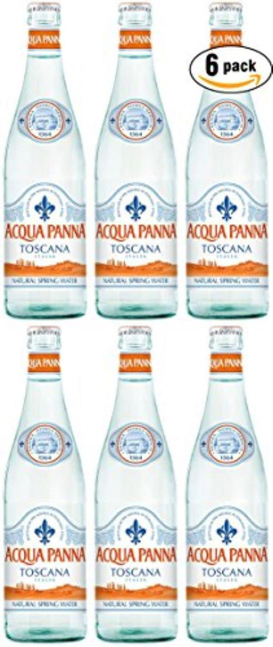 Acqua Panna Natural Spring Water, Glass Bottle 500ml, 16.9 Oz (pack Of 6)