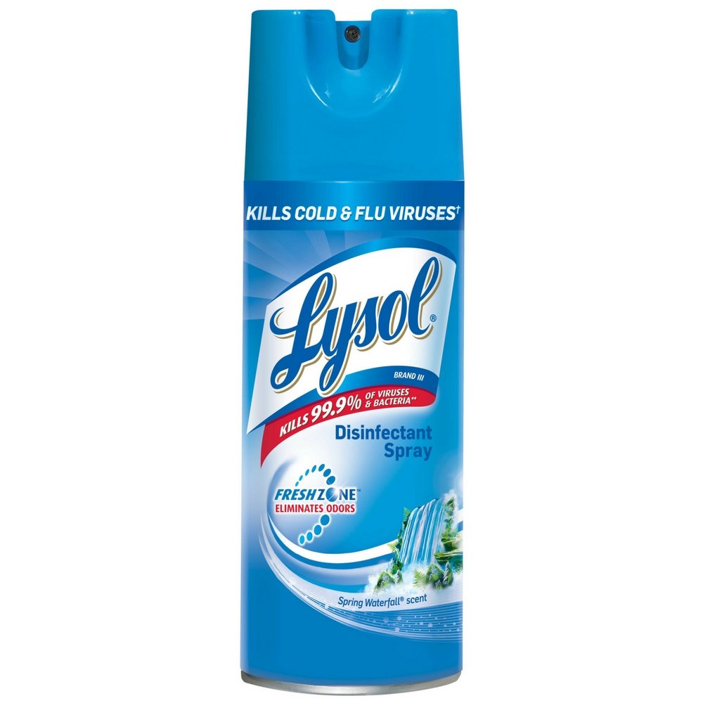 Lysol Disinfectant Spray, Spring Waterfall, 12.5 Oz (pack Of 8)