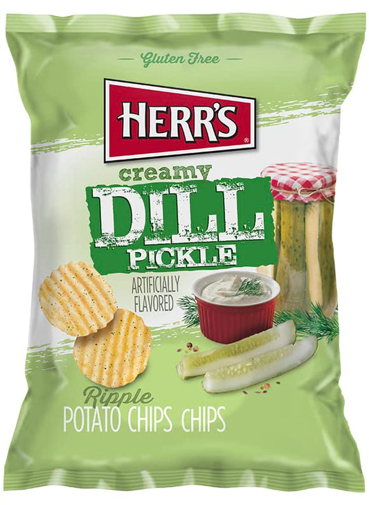 Herrs Creamy Dill Potato Chips, 2.75 Ounce (pack Of 3 Bags)