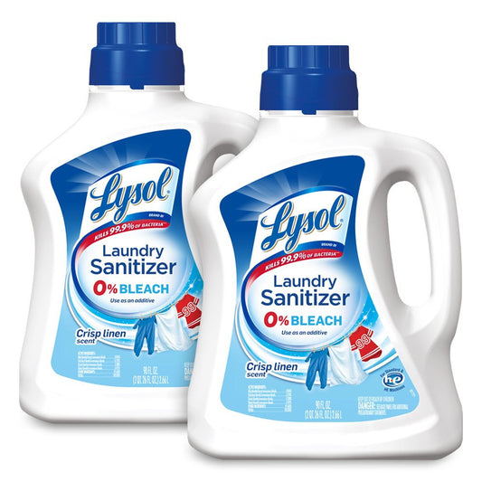 Lysol Laundry Sanitizer Additive, Crisp Linen, 90 Fl Oz (pack Of 2) Crisp Linen 90 Fl Oz (pack Of 2)