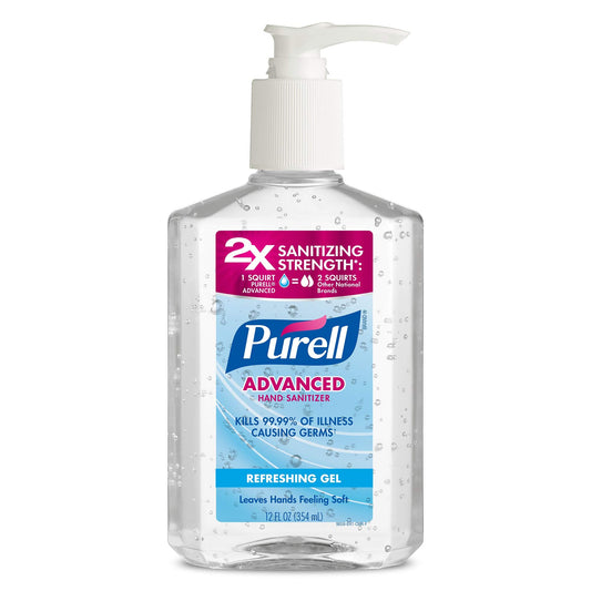 Purell Advanced Hand Sanitizer Refreshing Gel, 12 Fl Oz Pump Bottle (pack Of 6) - 3659-04-ec Advanced 12 Fl Oz (case Of 6)