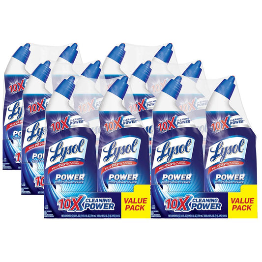 Lysol Power Toilet Bowl Cleaner, 288oz (6x2x24oz), 10x Cleaning Power Fresh Scent