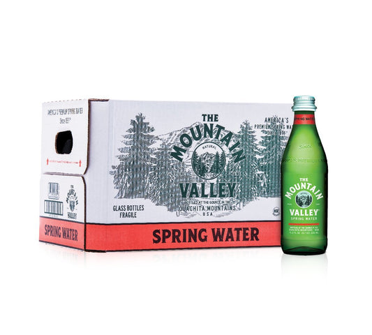 Mountain Valley Spring Water Glass Bottle 33.8 Ounces (pack Of 12) 2.82 Fl Oz (pack Of 12)