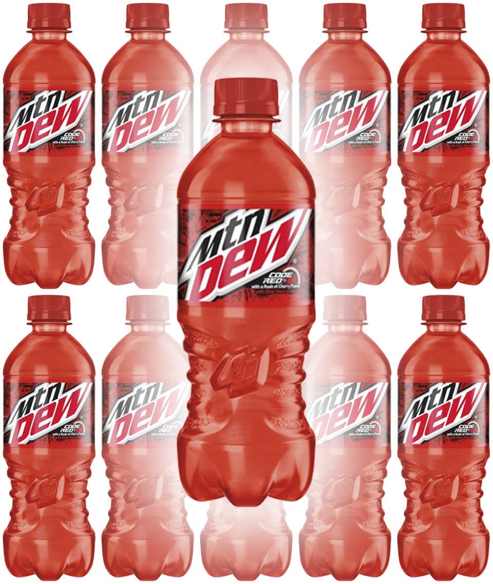 Mountain Dew Code Red, 20oz Bottle (pack Of 10, Total Of 200 Fl Oz) Raspberry 1.25 Pound (pack Of 10)