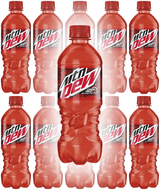 Mountain Dew Code Red, 20oz Bottle (pack Of 10, Total Of 200 Fl Oz) Raspberry 1.25 Pound (pack Of 10)