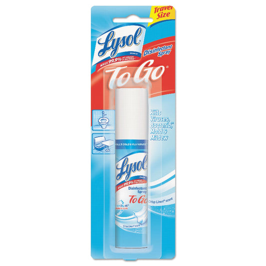 Lysol Disinfectant Spray To Go, Crisp Linen Scent 1 Oz (pack Of 4)