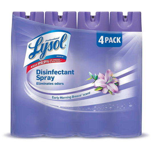 Lysol Disinfectant Spray, Early Morning Breeze, 19 Ounce (pack Of 4) Fresh 1.19 Pound (pack Of 4)