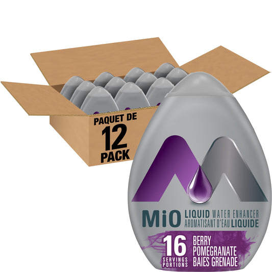 Mio Berry Pomegranate Liquid Water Enhancer, (48ml1.6 Oz.), (12pk) Imported From Canada