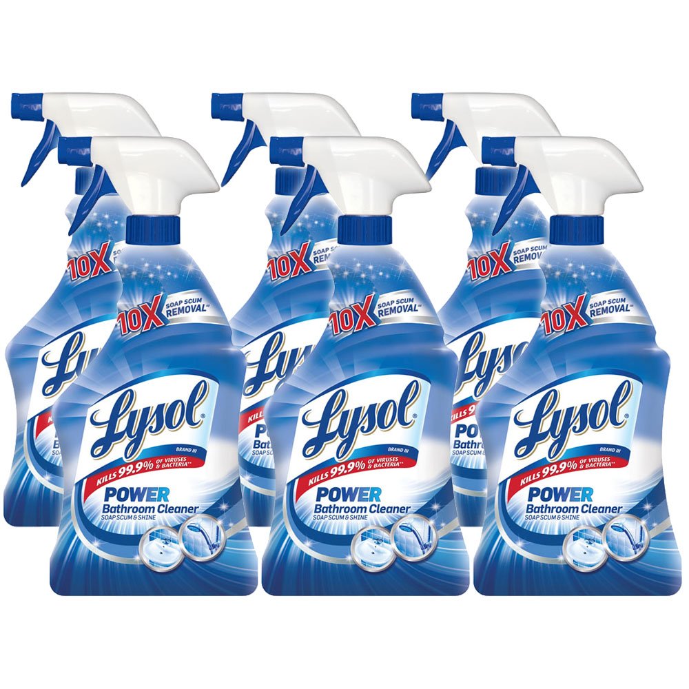 Lysol - 1920090036 Power Bathroom Cleaner Spray, 132oz (6x22oz) Fresh 22 Fl Oz (pack Of 6)