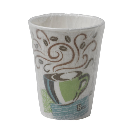 Dixie Perfectouch, 5338cdwr, Coffee Haze, 8 Oz., Individually Wrapped Insulated Paper Hot Cup By Gp Pro (georgia-pacific) (case Of 1,000 Cups), Coffee Haze Design Coffee Haze Design 8 Ounces