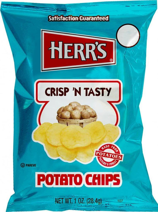 Herrs - Regular Potato Chips, Pack Of 7 Bags