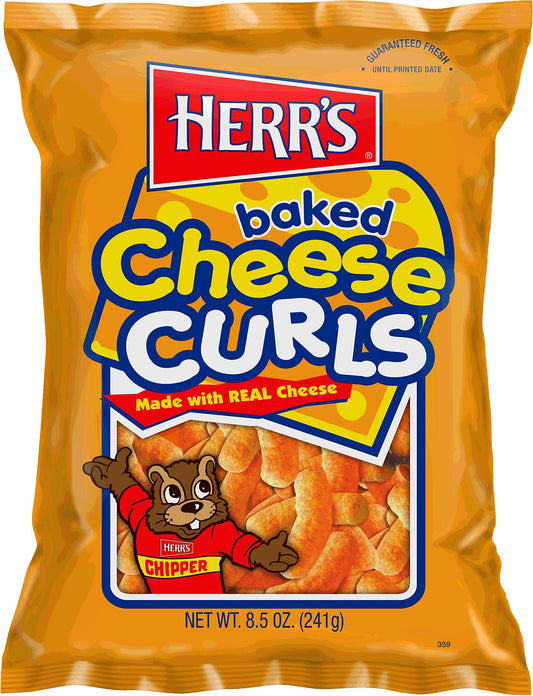 Herrs Baked Cheese Curls, 8 Ounce (pack Of 9 Bags) Cheese 8 Ounce (pack Of 9)