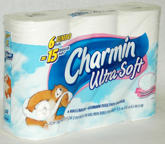 Charmin Ultra Soft Bathroom Tissue 6 Jumbo Rolls 15 Regular Rolls 6 Count (pack Of 1)