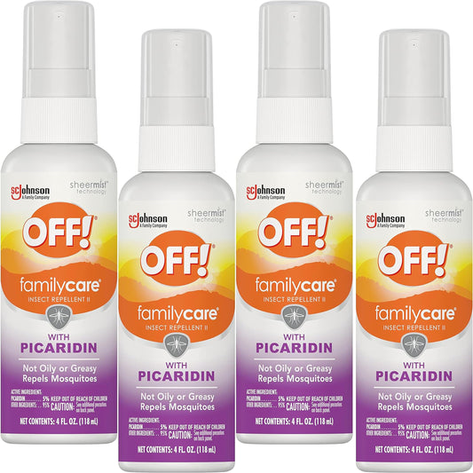 Off Familycare Insect & Mosquito Repellent Spritz, Bug Spray Made With Picaridin For Everyday Use, 4 Oz (4)