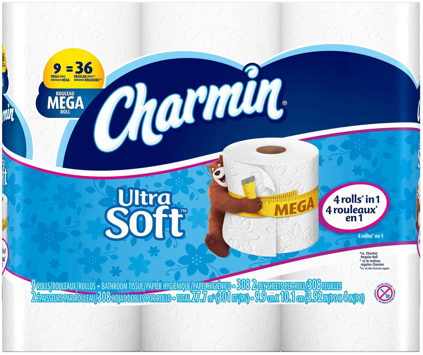 Charmin Ultra Soft Toilet Paper - Mega Roll - 9 Pk