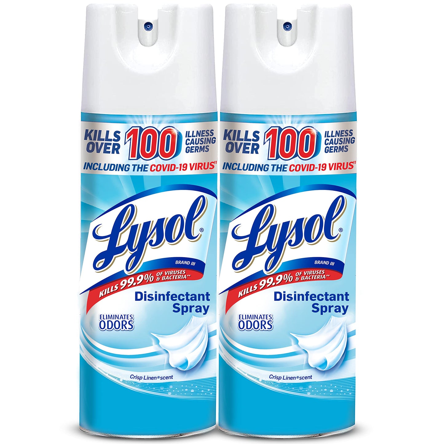 Lysol Disinfectant Spray, Sanitizing And Antibacterial Spray, For Disinfecting And Deodorizing, Crisp Linen,12.5 Fl Ounce (pack Of 2) Crisp Linen Scent 12.5 Fl Oz (pack Of 2)