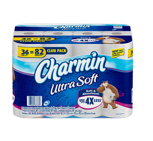 Charmin Ultra Soft Bathroom Tissue 36 Family Rolls 81 Regular Rolls