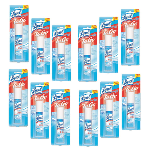 Lysol Disinfectant Spray To Go, Crisp Linen Scent 1 Oz (pack Of 12) 1 Fl Oz (pack Of 12)