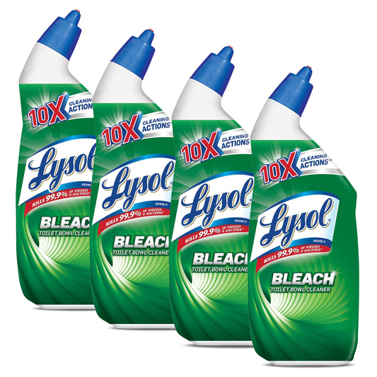 Lysol Toilet Bowl Cleaner - With Bleach, 24 Oz (pack Of 4)