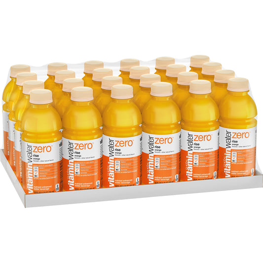 Vitaminwater Zero Rise, Electrolyte Enhanced Water W Vitamins, Orange Drinks, 20 Fl Oz, 24 Pack Zero Rise 20 Fl Oz (pack Of 24)