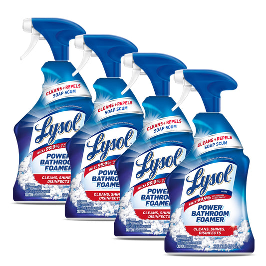 Lysol Power Bathroom Foamer Spray, 22 Fl Oz (pack Of 4) 32 Fl Oz (pack Of 4)